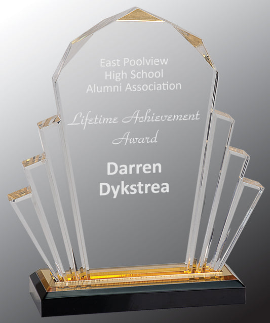 Gold Faceted Impress Acrylic