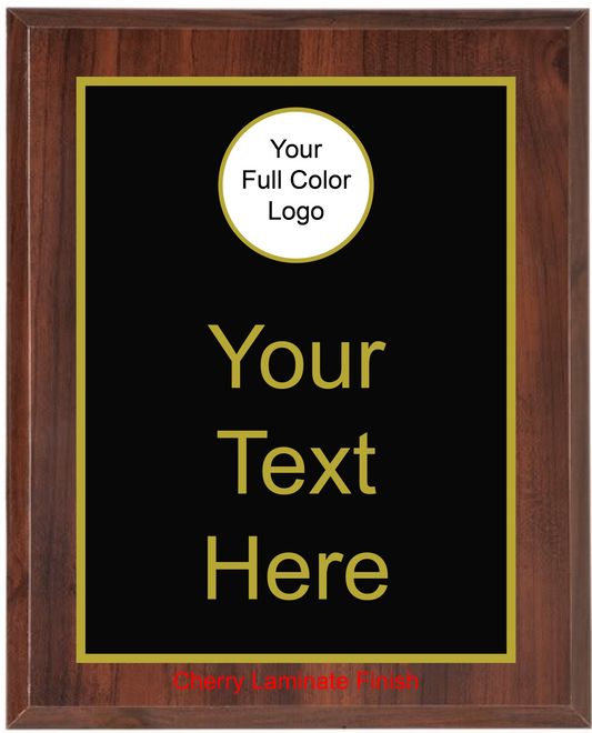 Basic Laminate Plaque with full color logo insert