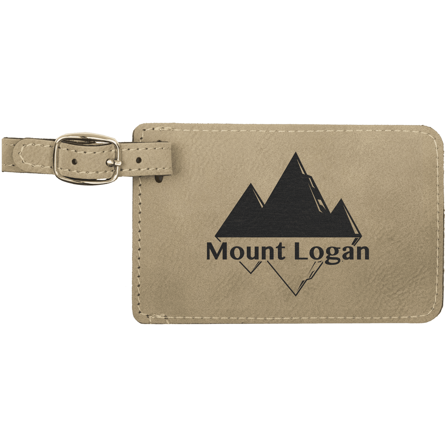4 1/4 x 2 3/4" Laserable Leatherette Luggage Tag