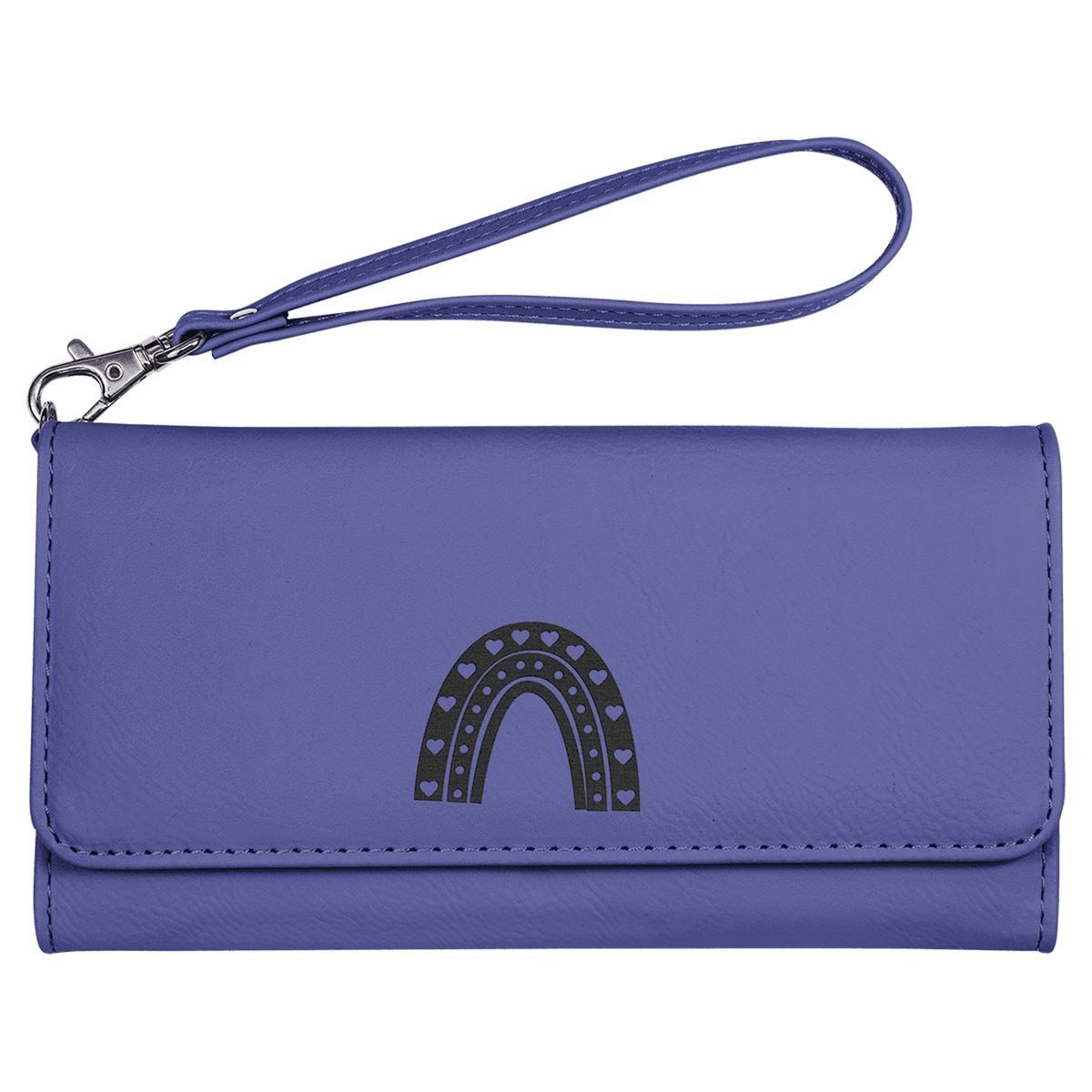 Purple Wallet with Strap 7 1/2" x 4"