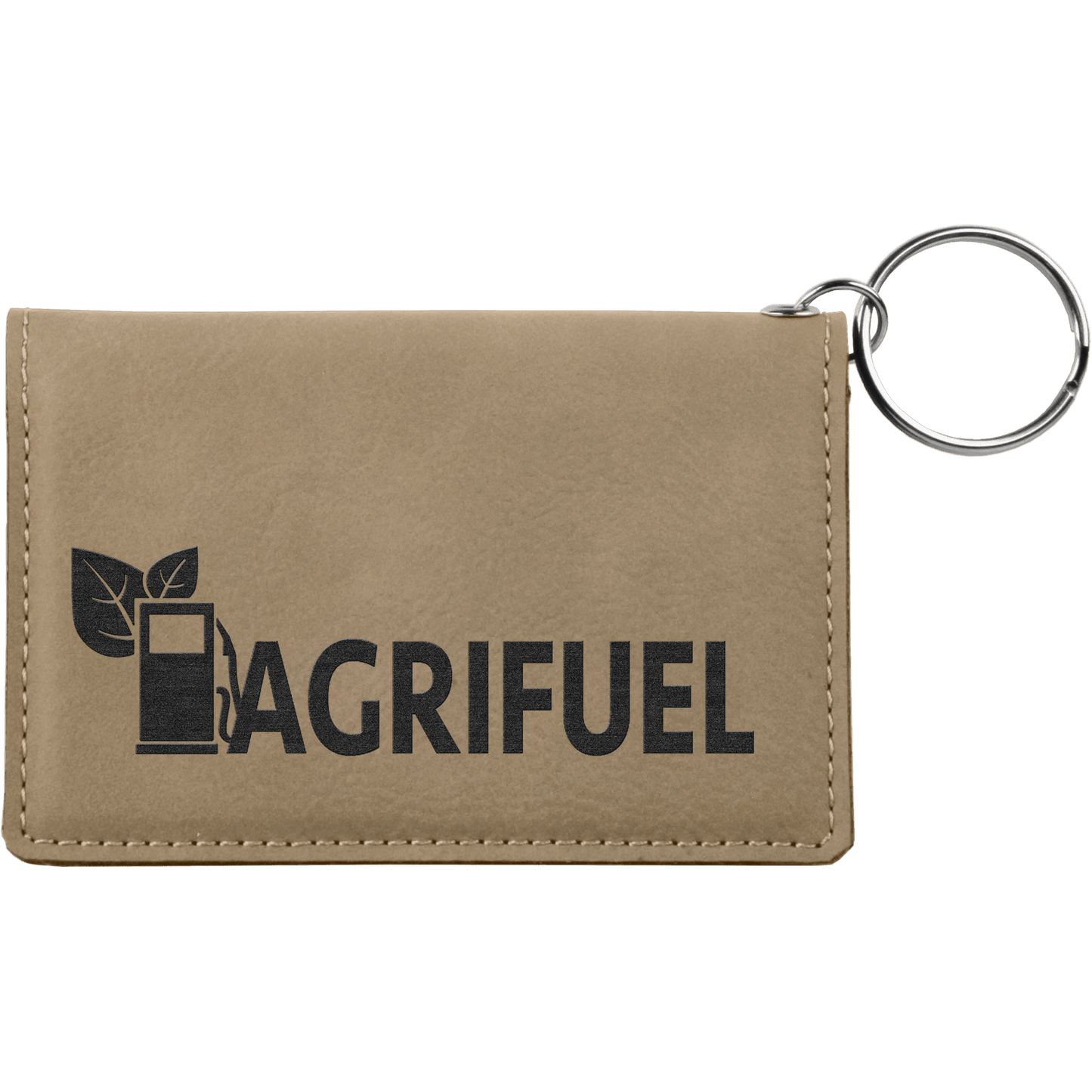 4 1/4 x 3" Laserable Leatherette Keychain ID Holder