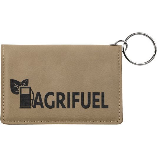 4 1/4 x 3" Laserable Leatherette Keychain ID Holder