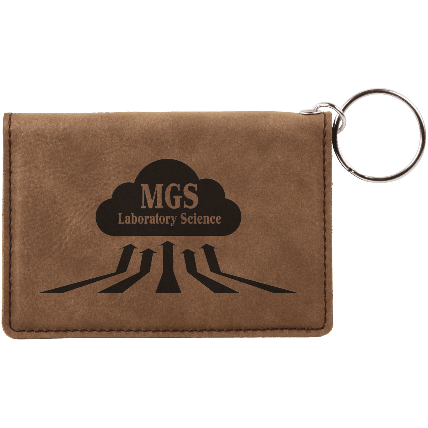 4 1/4 x 3" Laserable Leatherette Keychain ID Holder