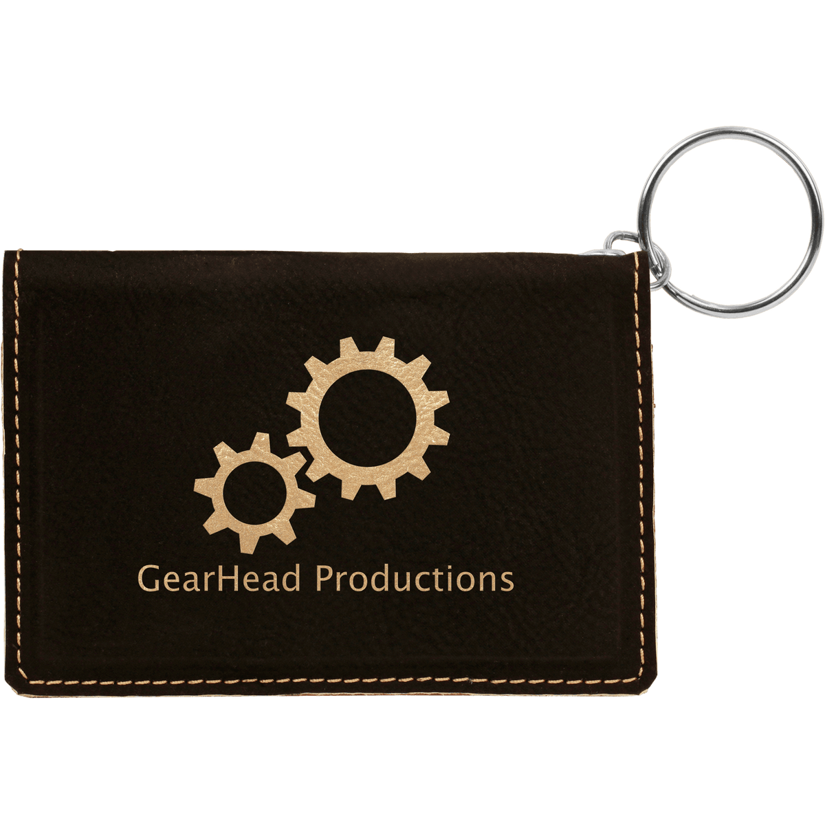 4 1/4 x 3" Laserable Leatherette Keychain ID Holder