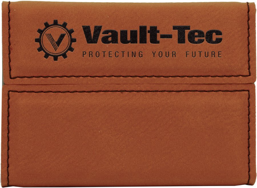 3 3/4 x 2 3/4" Laserable Leatherette Hard Business Card Holder