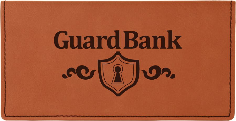 6 3/4 x 3 1/2" Laserable Leatherette Checkbook Cover