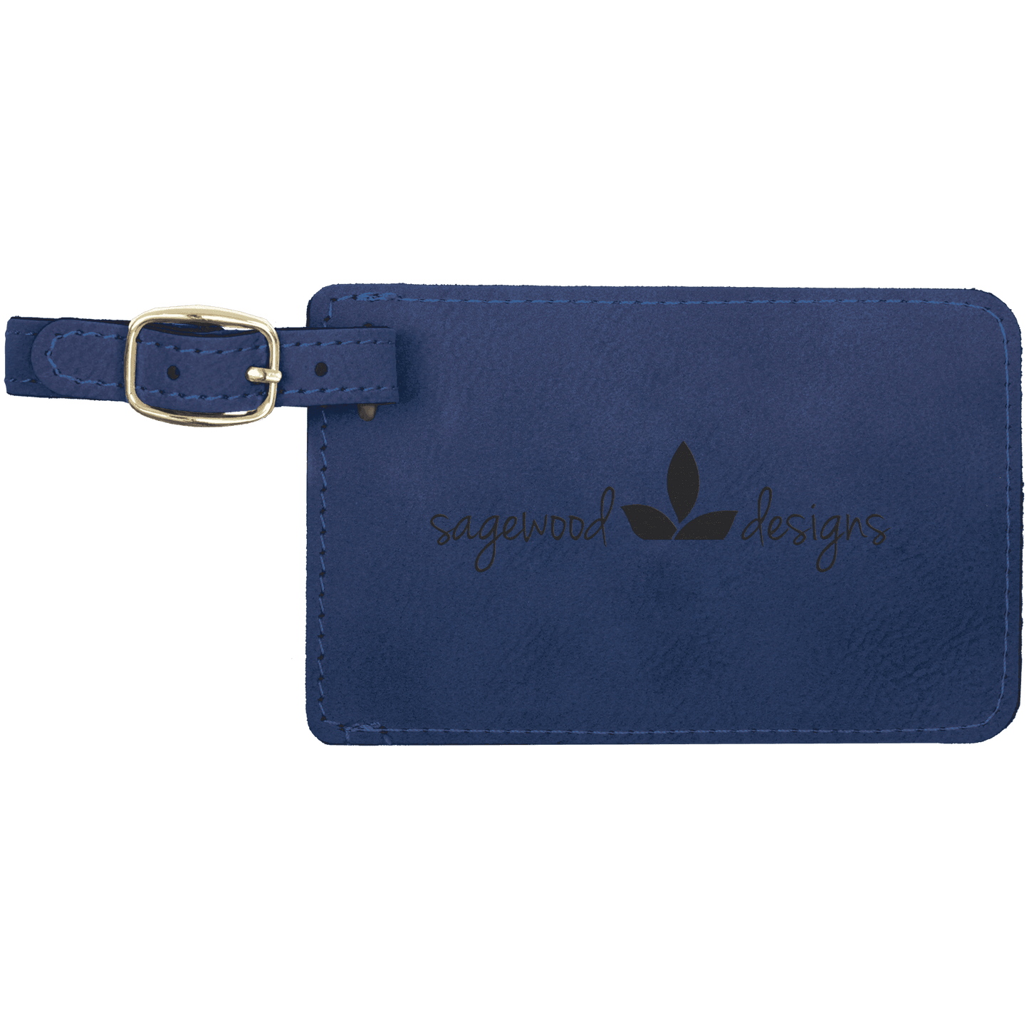 4 1/4 x 2 3/4" Laserable Leatherette Luggage Tag