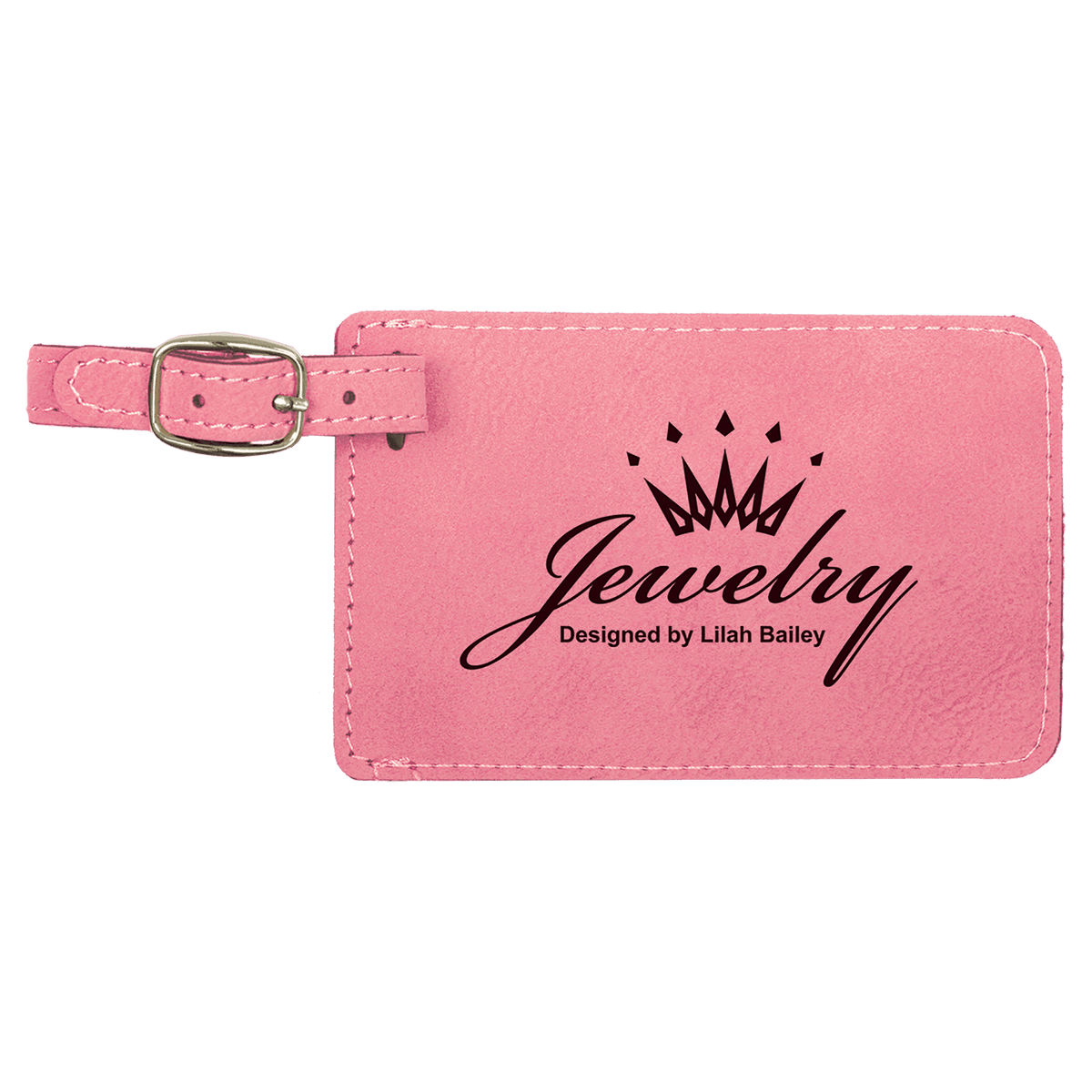 4 1/4 x 2 3/4" Laserable Leatherette Luggage Tag