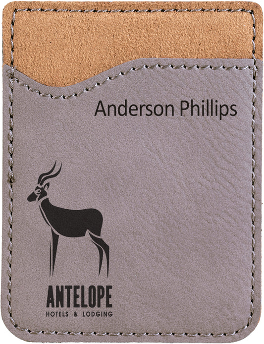 Laserable Leatherette Phone Wallet