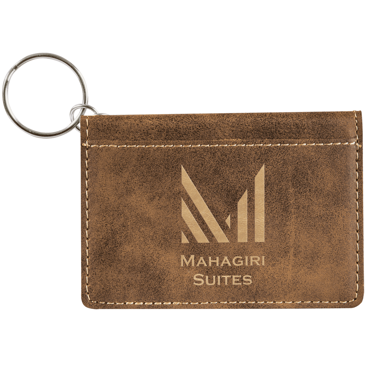 4 1/4 x 3" Laserable Leatherette Keychain ID Holder