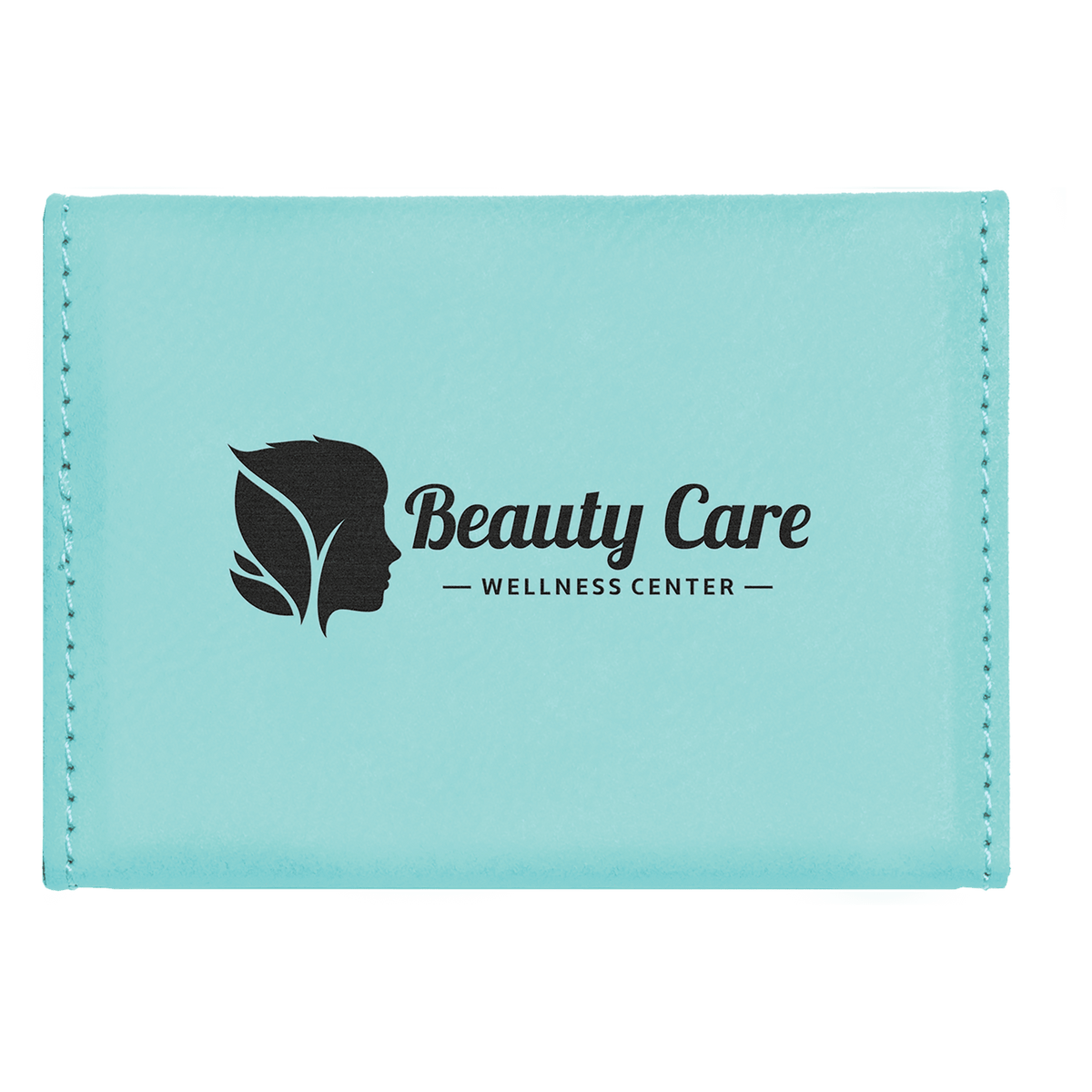 3 3/4 x 2 3/4" Laserable Leatherette Hard Business Card Holder