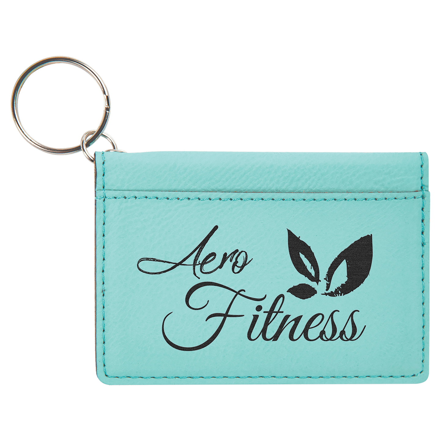 4 1/4 x 3" Laserable Leatherette Keychain ID Holder