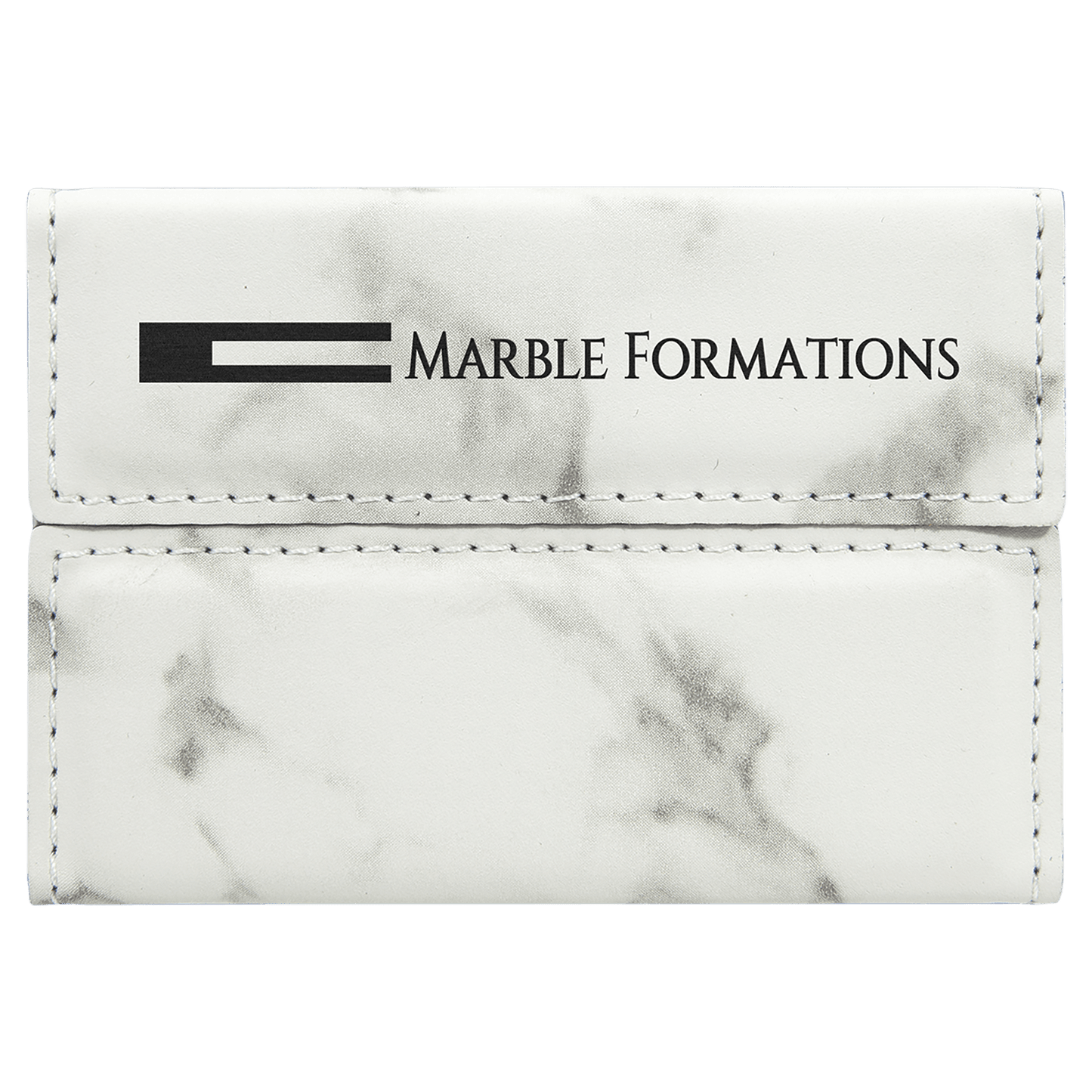 3 3/4 x 2 3/4" Laserable Leatherette Hard Business Card Holder