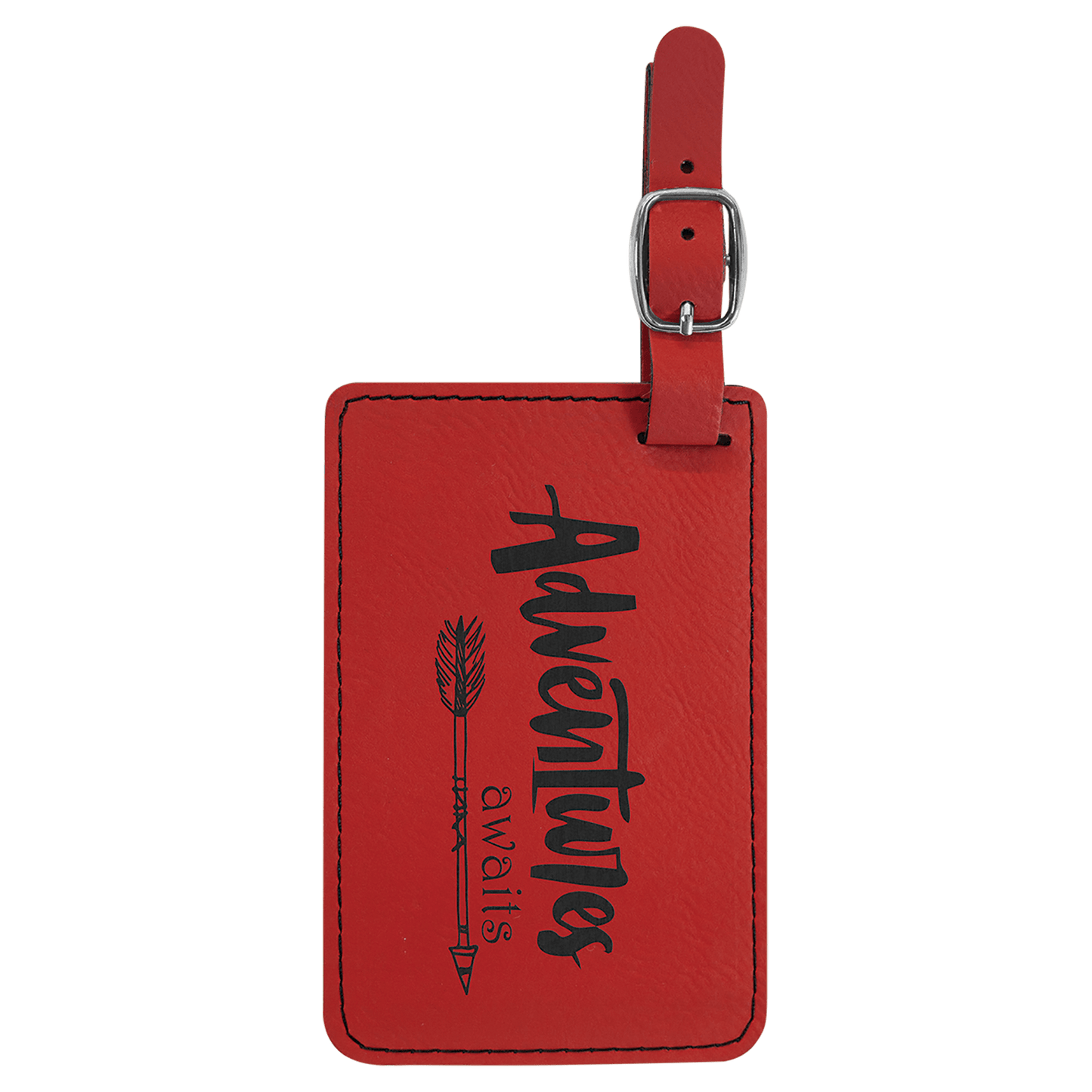 4 1/4 x 2 3/4" Laserable Leatherette Luggage Tag