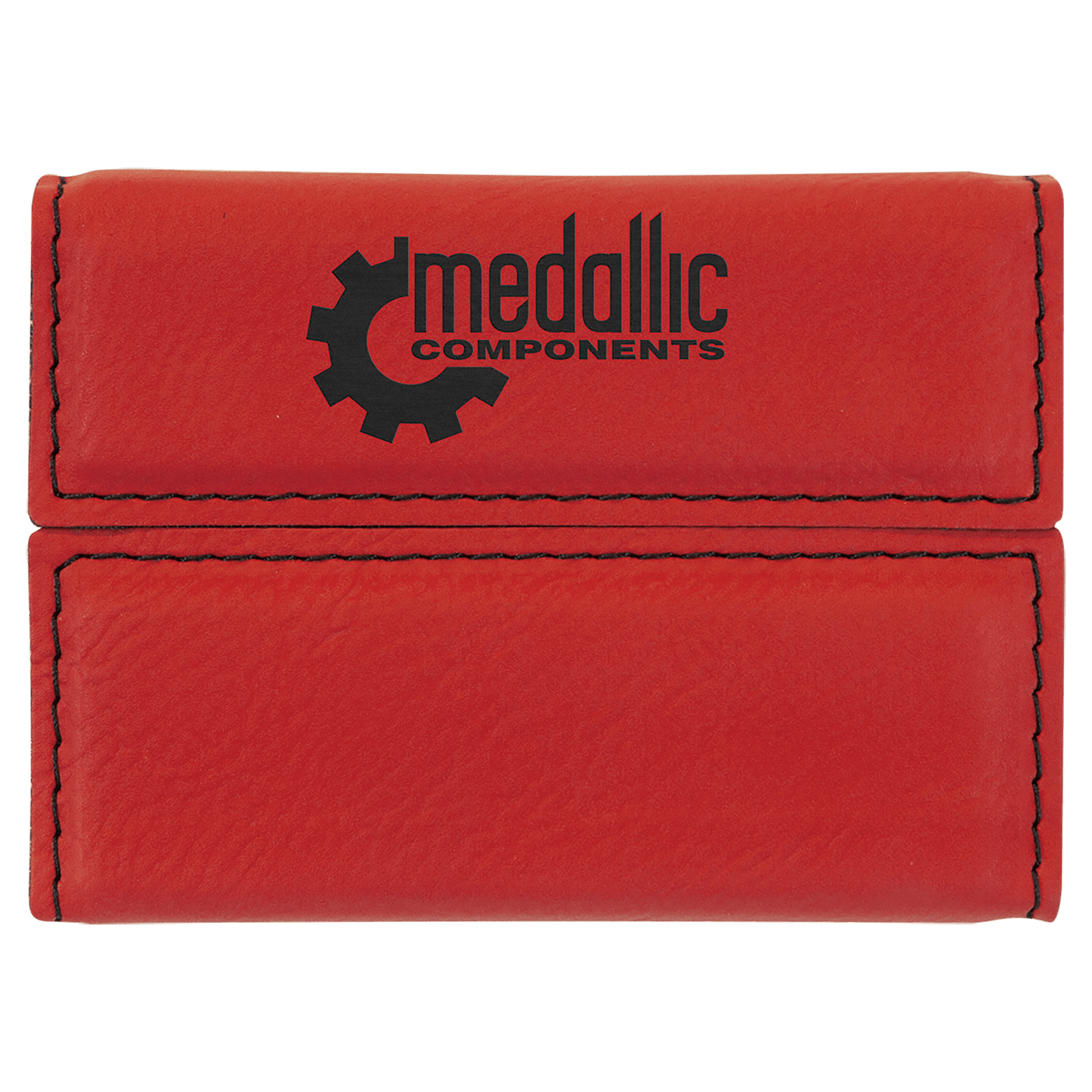 3 3/4 x 2 3/4" Laserable Leatherette Hard Business Card Holder