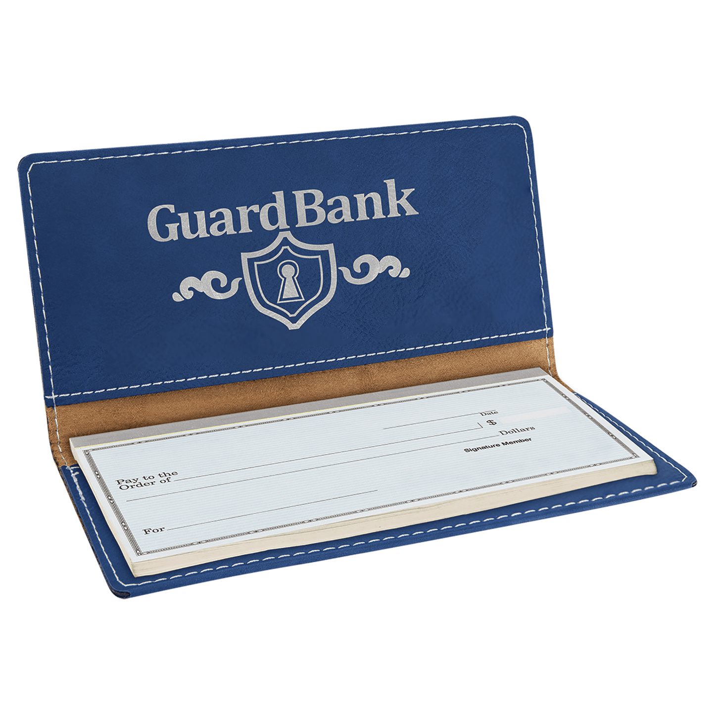 6 3/4 x 3 1/2" Laserable Leatherette Checkbook Cover