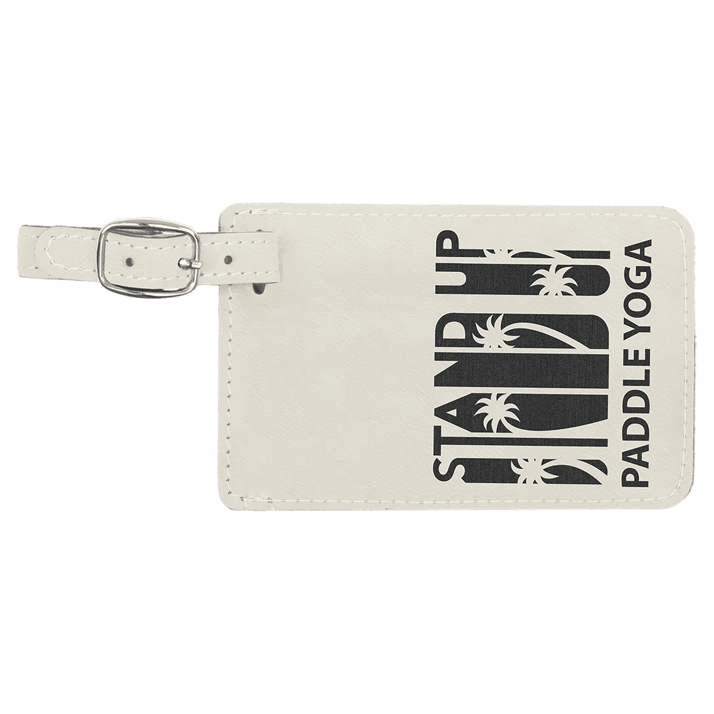 4 1/4 x 2 3/4" Laserable Leatherette Luggage Tag