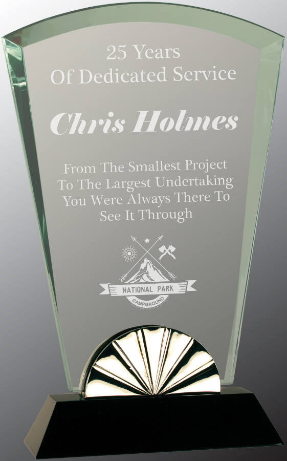 Fan Horizon Glass with Black Base