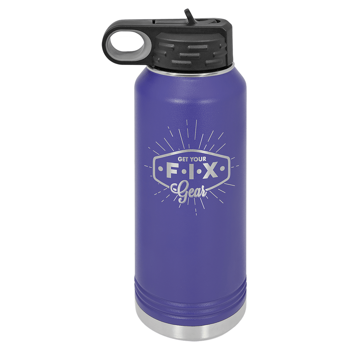 Purple 32 oz. Polar Camel Powder Coated Water Bottle 10 5/16"