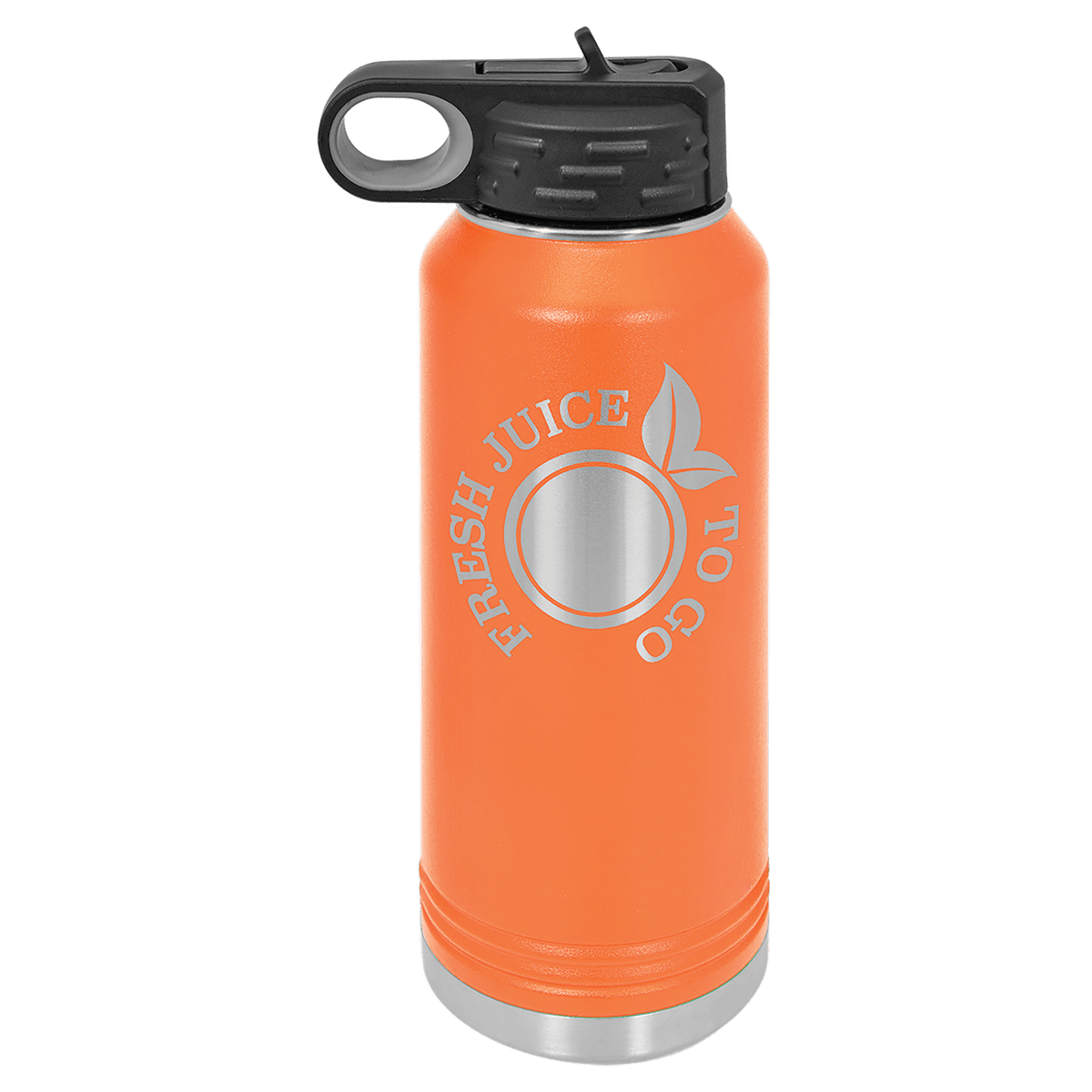 Orange 32 oz. Polar Camel Powder Coated Water Bottle 10 5/16"