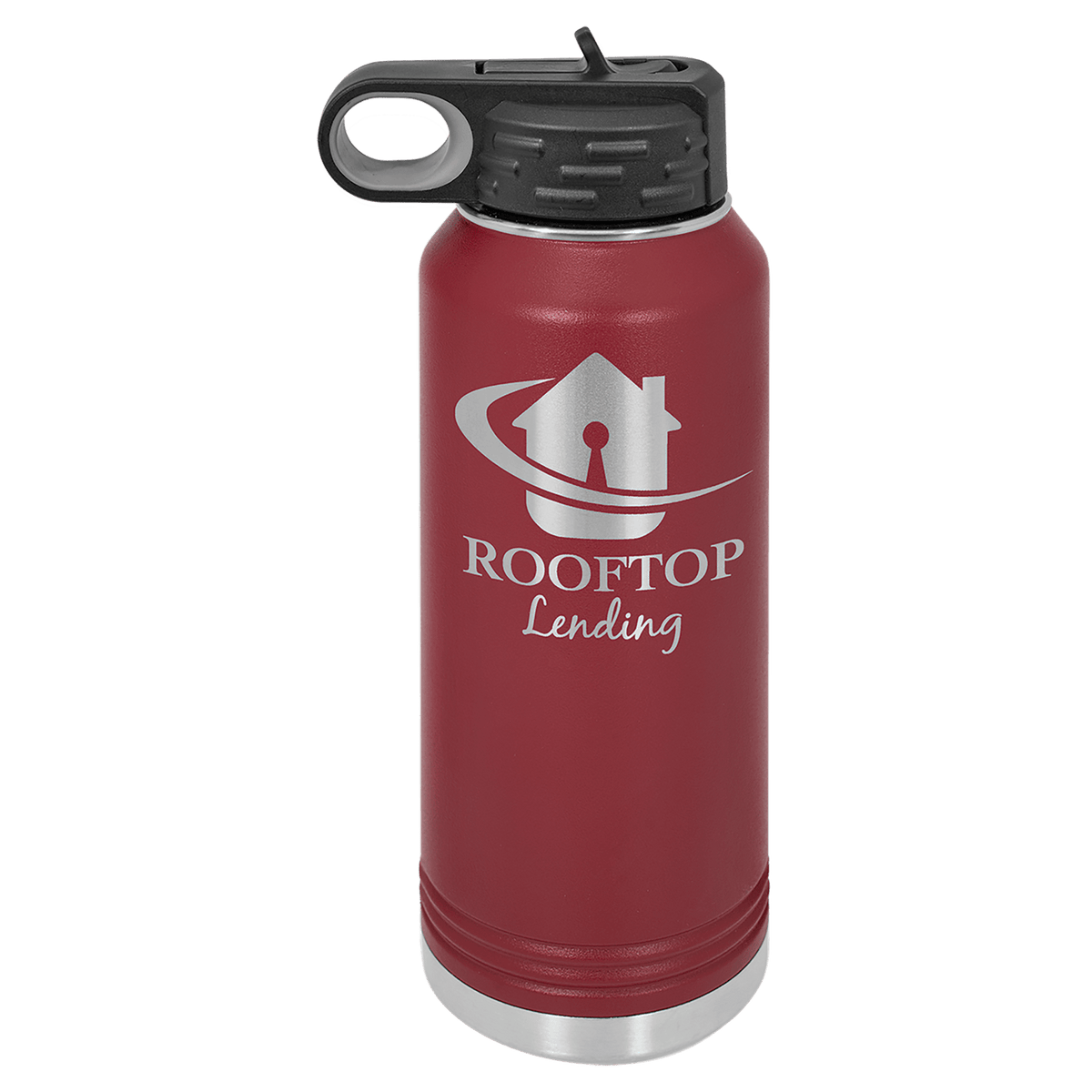 Maroon 32 oz. Polar Camel Powder Coated Water Bottle 10 5/16"
