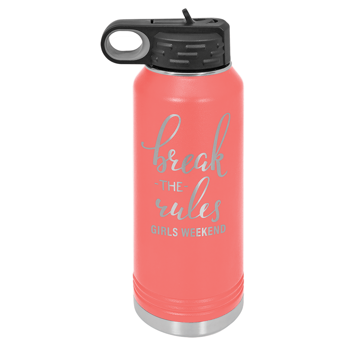 Coral 32 oz. Polar Camel Powder Coated Water Bottle 10 5/16"