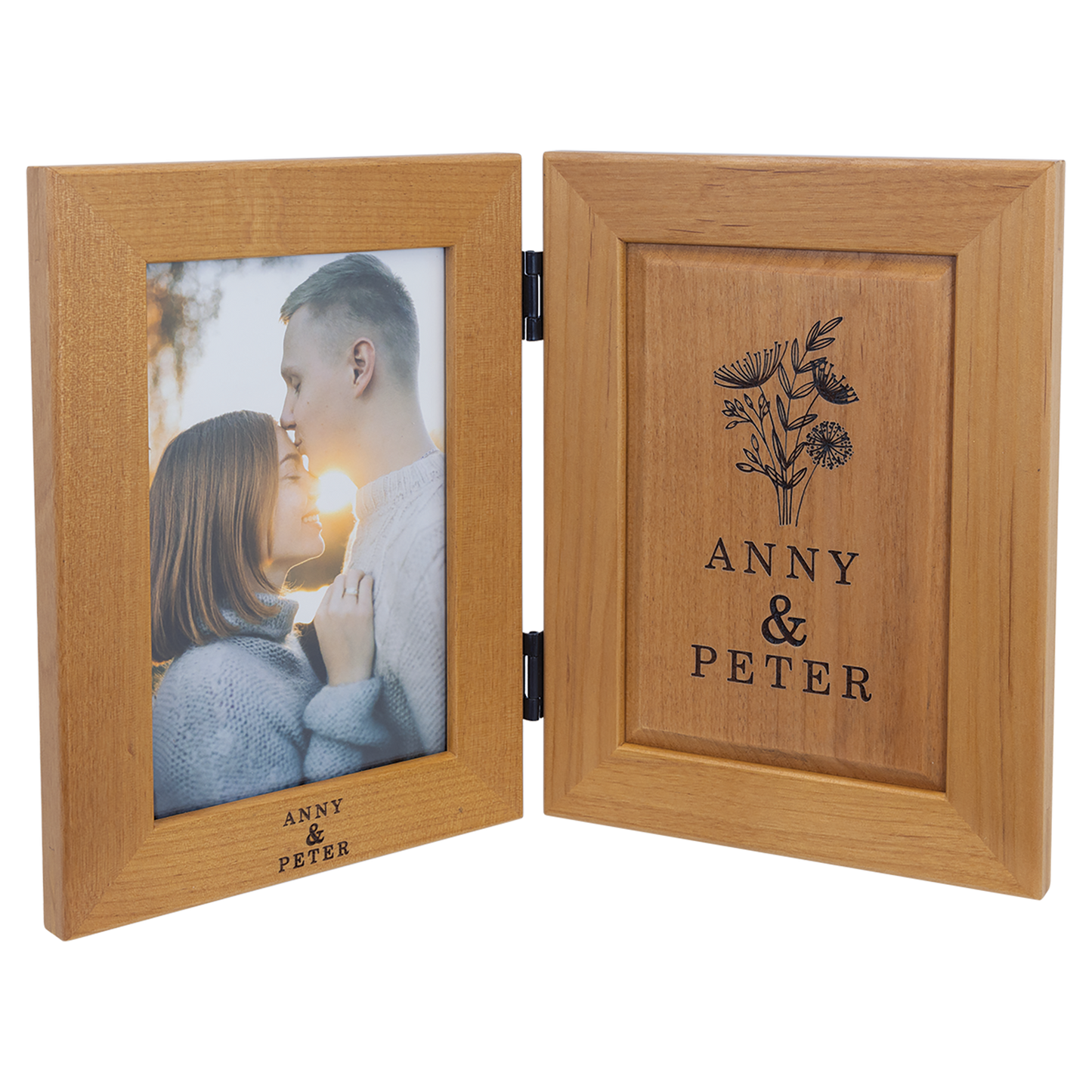 Genuine Red Alder Dual Picture Frame (Frame Only-Alder Plate Sold Separately)