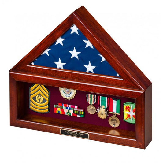 Flag Case/Shadow Box Combo for Retirement flag