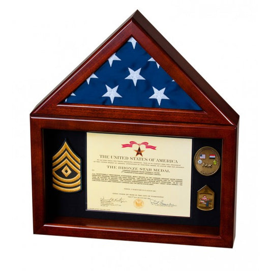 Flag Case/Shadow Box Combo for Retirement flag