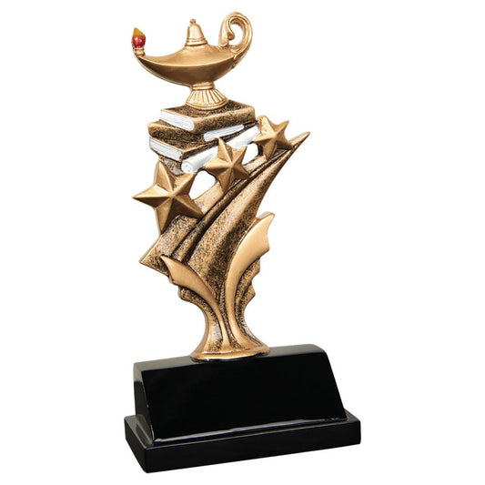 Tri Star Lamp of Knowledge Resin Award