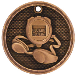 2" 3D Swimming Medal