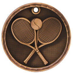 2" 3D Tennis Medal