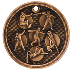 2" 3D Track and Field Medal