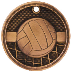 2" 3D Volleyball Medal