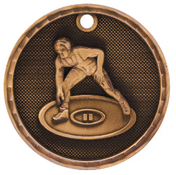 2" 3D Wrestling Medal