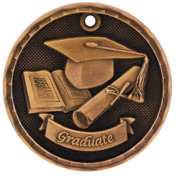 2" 3D Graduate Medal