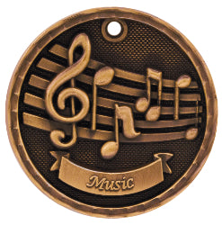 2" 3D Music Medal