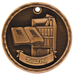 2" 3D Reading Medal