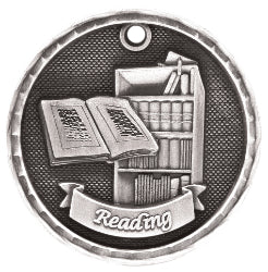 2" 3D Reading Medal