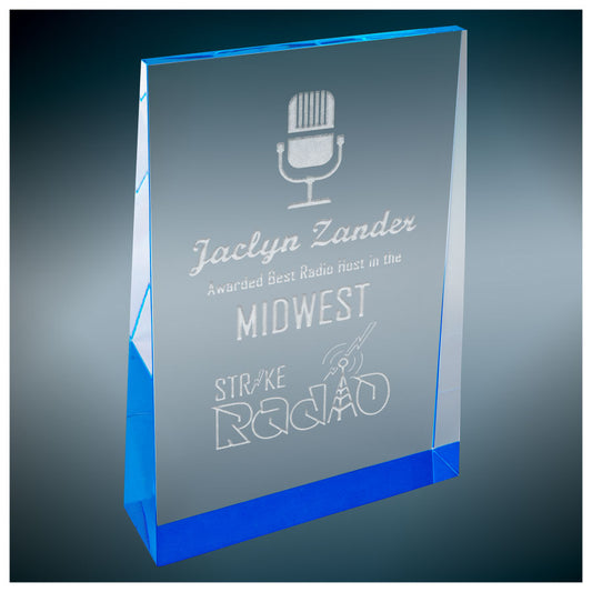 Blue Acrylic Wedge