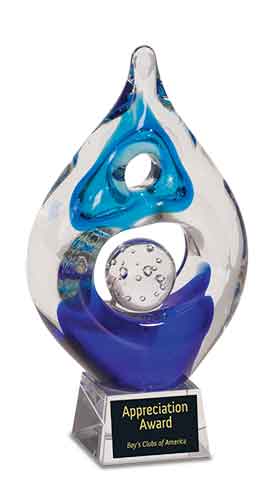 8 1/2" Winner Art Glass 