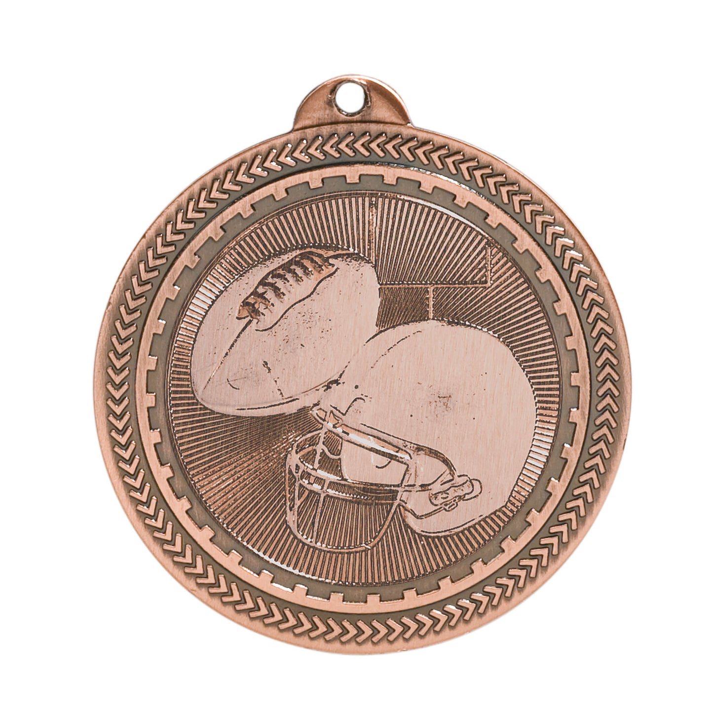 2" Football Laserable BriteLazer Medal