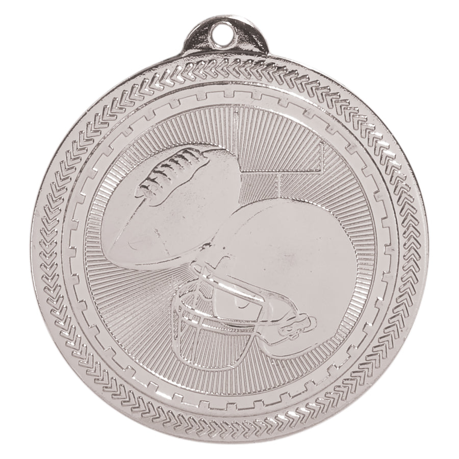 2" Football Laserable BriteLazer Medal