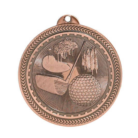 2" Golf Laserable BriteLazer Medal