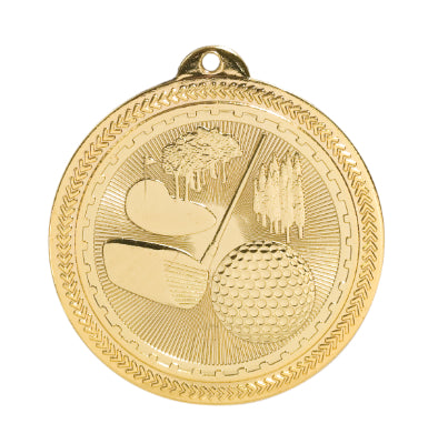 2" Golf Laserable BriteLazer Medal