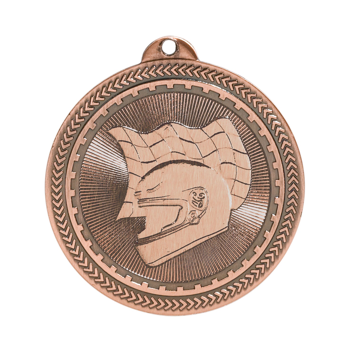 2" Racing Laserable BriteLazer Medal