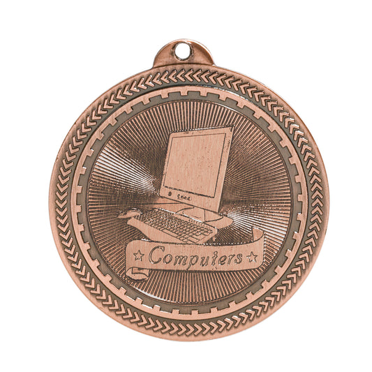 2" Computers Laserable BriteLazer Medal