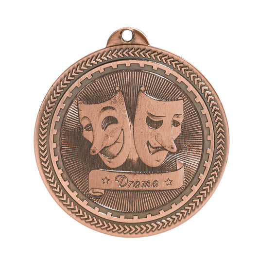 2" Drama Laserable BriteLazer Medal