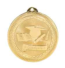 2" Graduate Laserable BriteLazer Medal