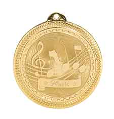 2" Music Laserable BriteLazer Medal